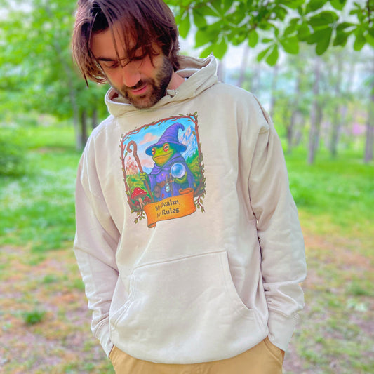 Frog Wizard Hoodie, My Realm My Rules, Whimsical