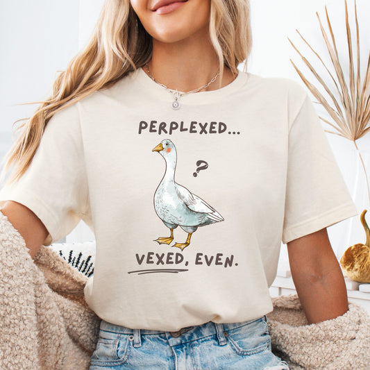 Perplexed, Vexed Even Duck Shirt - Soft Colors Cottage Core Shirt